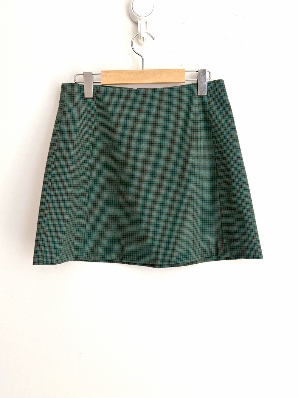 Sunday Best Green Plaid Mini Skirt S Preppy Academia